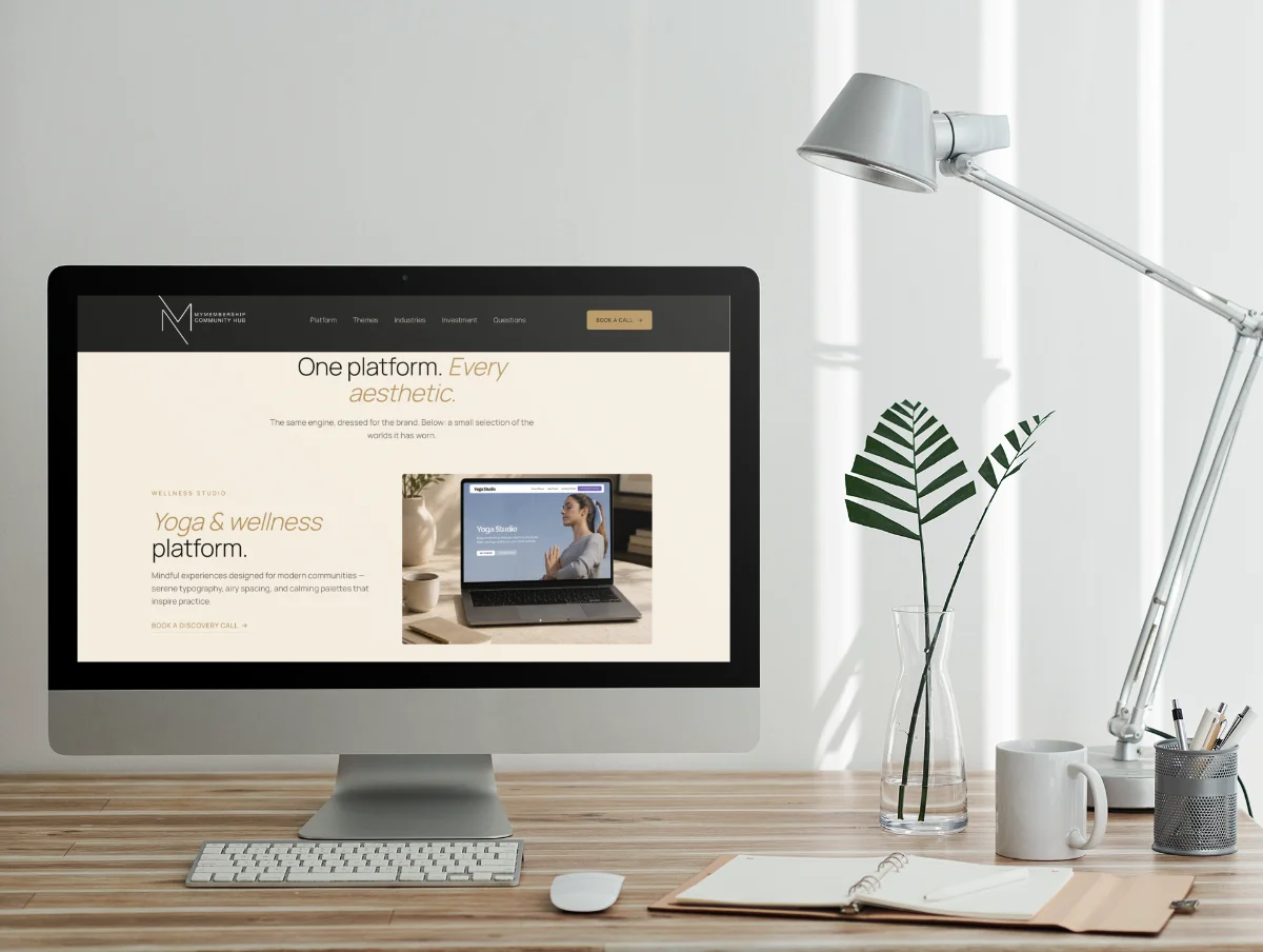 Digital membership platform dashboard showing creator tools and member management features
